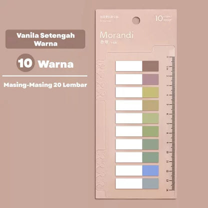 HOPTECH 10 Color Index Page Markers 200 Sheets Sticky Notes Office Supplies