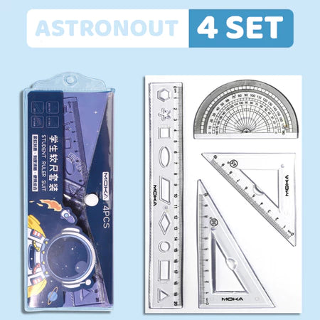 [READY] HOPTECH Cute Ruler 1 Set of 4 Premium Rulers Can Be Bend Without Breaking