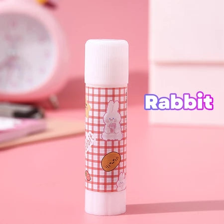 HOPTECH Glue Stick Solid Paper Adhesive Glue Stick Twist Glue Stick School Office Cute Motif