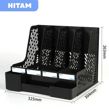File Organizer Bookshelf with Pen Holder File Box Bookshelf Office File Storage