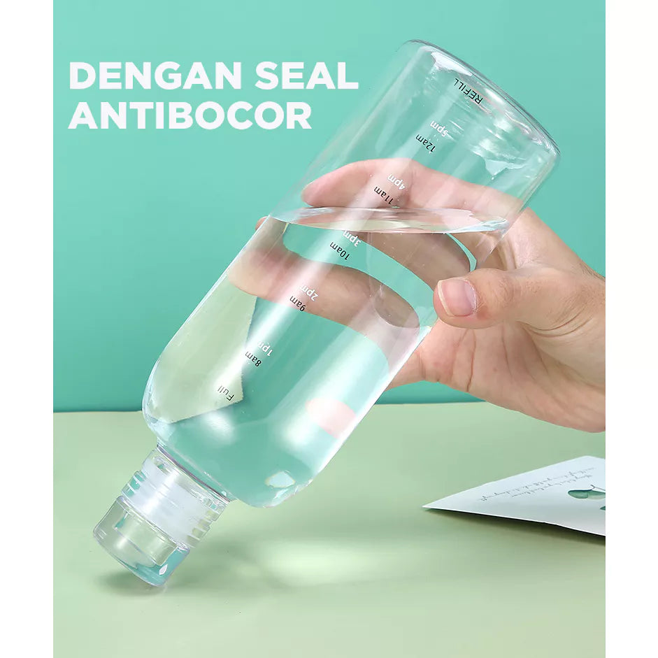 Hoptech - Botol minum 500ml & 750ml / botol transparan / botol olahraga / botol portable