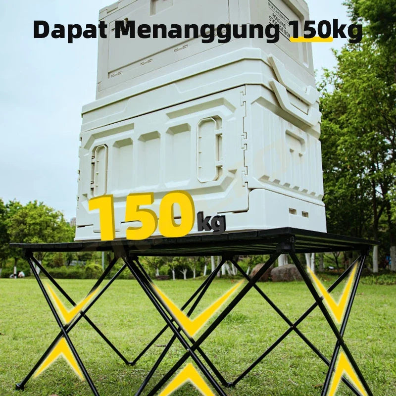 Hoptech Meja Lipat Outdoor Tebal Dan Tahan Aus Meja Camping Lipat Kuat Menahan Beban