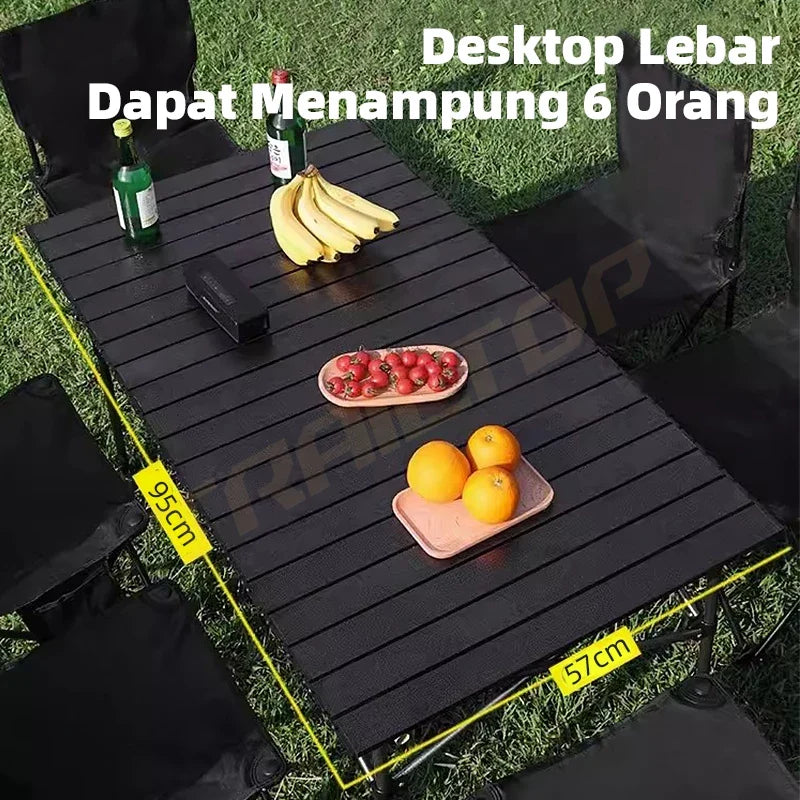 Hoptech Meja Lipat Outdoor Tebal Dan Tahan Aus Meja Camping Lipat Kuat Menahan Beban