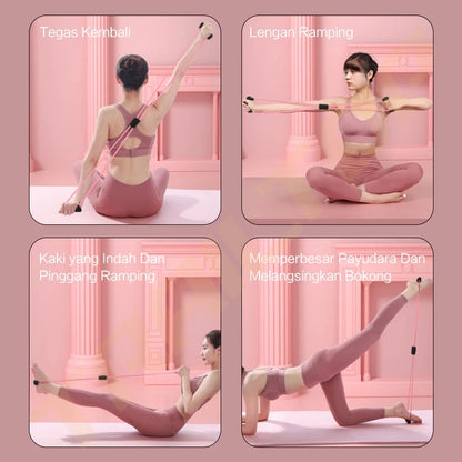
Panduan latihan seluruh tubuh dengan resistance band TRAILTOP: latihan untuk mengencangkan punggung, melangsingkan lengan, membentuk kaki indah dan pinggang ramping, serta memperbesar payudara dan melangsingkan bokong.