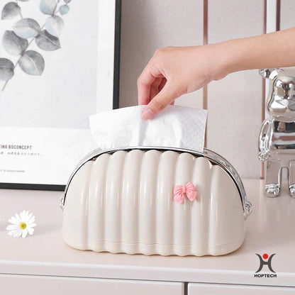 Mini Pouch Tempat Tisu Kerang Estetik | Kotak Tisu Minimalis Stylish Lucu & Aesthetic D82