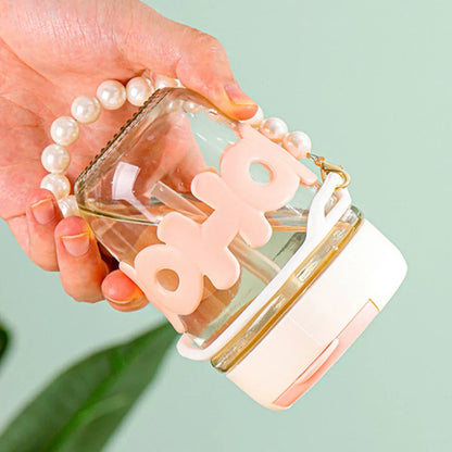 Hoptech - Tumblr Gelas Kaca Gelas Kopi 350 ML Aesthetic Cup dengan Sedotan Kaca