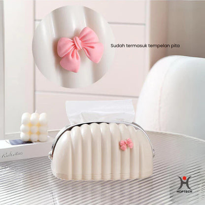 Mini Pouch Tempat Tisu Kerang Estetik | Kotak Tisu Minimalis Stylish Lucu & Aesthetic D82