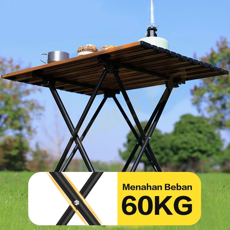 Hoptech Meja Camping Lipat Baja Karbon Meja Lipat Outdoor