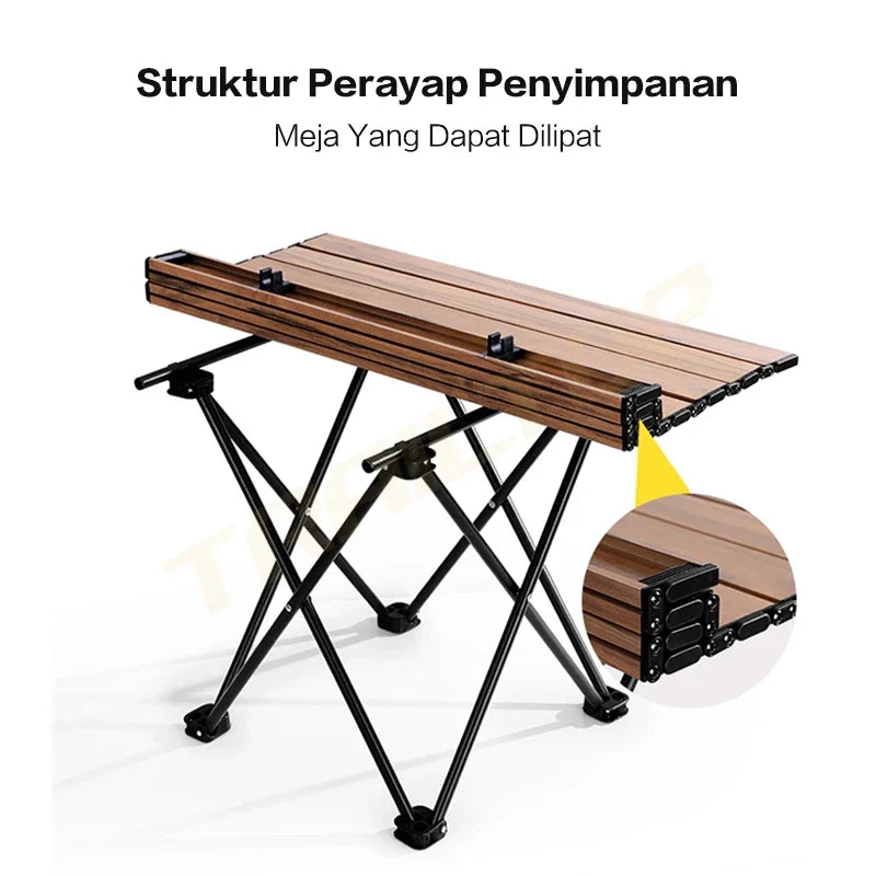 Hoptech Meja Camping Lipat Baja Karbon Meja Lipat Outdoor