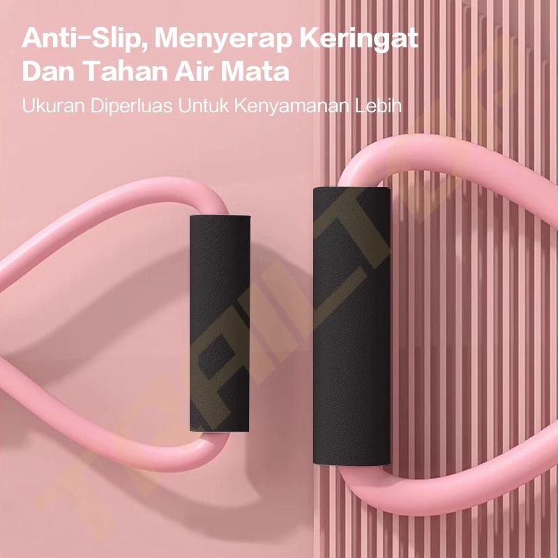 
Pegangan resistance band TRAILTOP anti-slip, menyerap keringat, tahan sobek, dan ukuran diperluas untuk kenyamanan maksimal saat latihan.