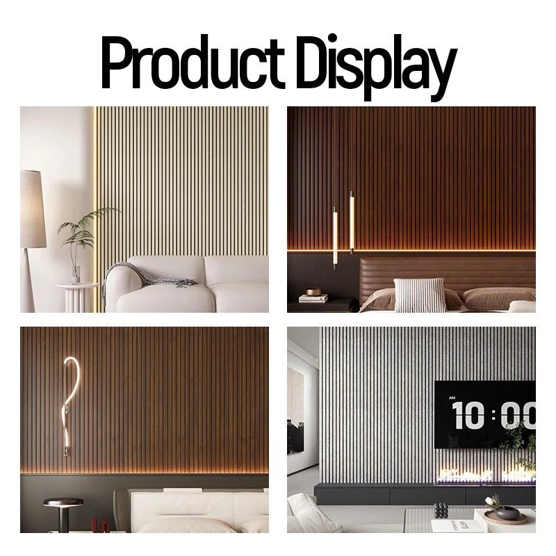 Wood Panel Dekorasi Rumah WallPanel Dinding Kayu Dekoratif 2.9 Meter Bahan Komposit Echo Wood