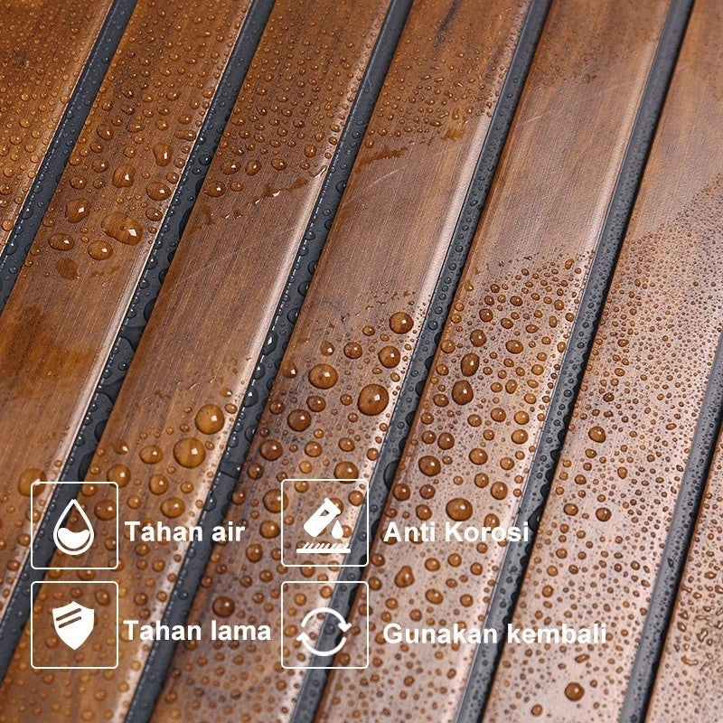 Wood Panel Dekorasi Rumah WallPanel Dinding Kayu Dekoratif 2.9 Meter Bahan Komposit Echo Wood