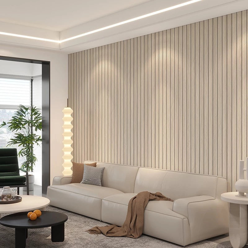 Wood Panel Dekorasi Rumah WallPanel Dinding Kayu Dekoratif 2.9 Meter Bahan Komposit Echo Wood