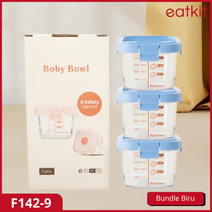 Hoptech - Glass MPASI Container, Glass MPASI Container, MPASI Storage, Glass Baby Food Container