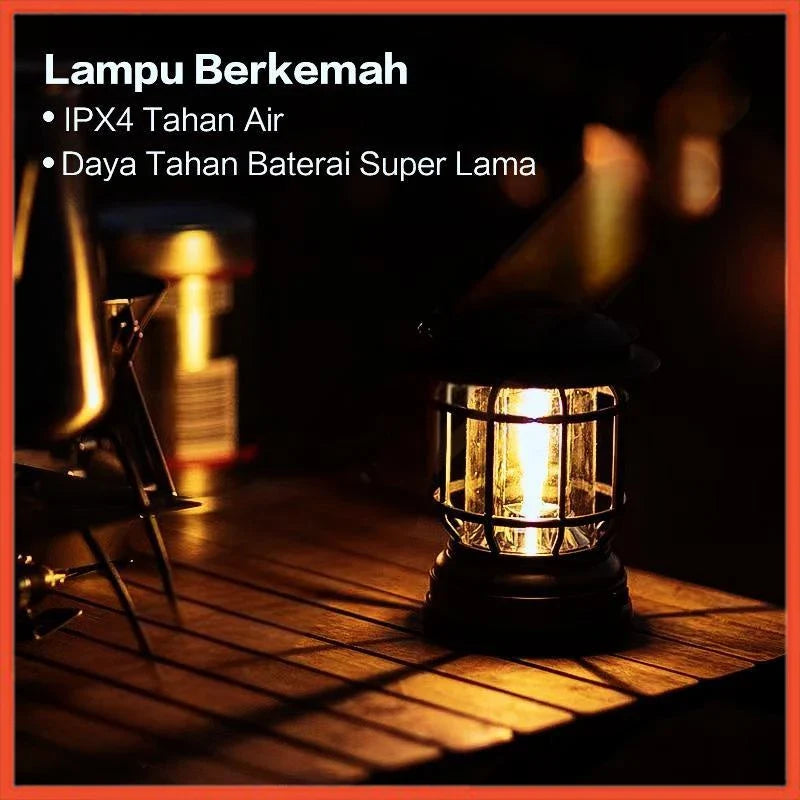 Hoptech - Lampu Lentera LED Camping | Lampu Tenda Emergency Baterai untuk Outdoor