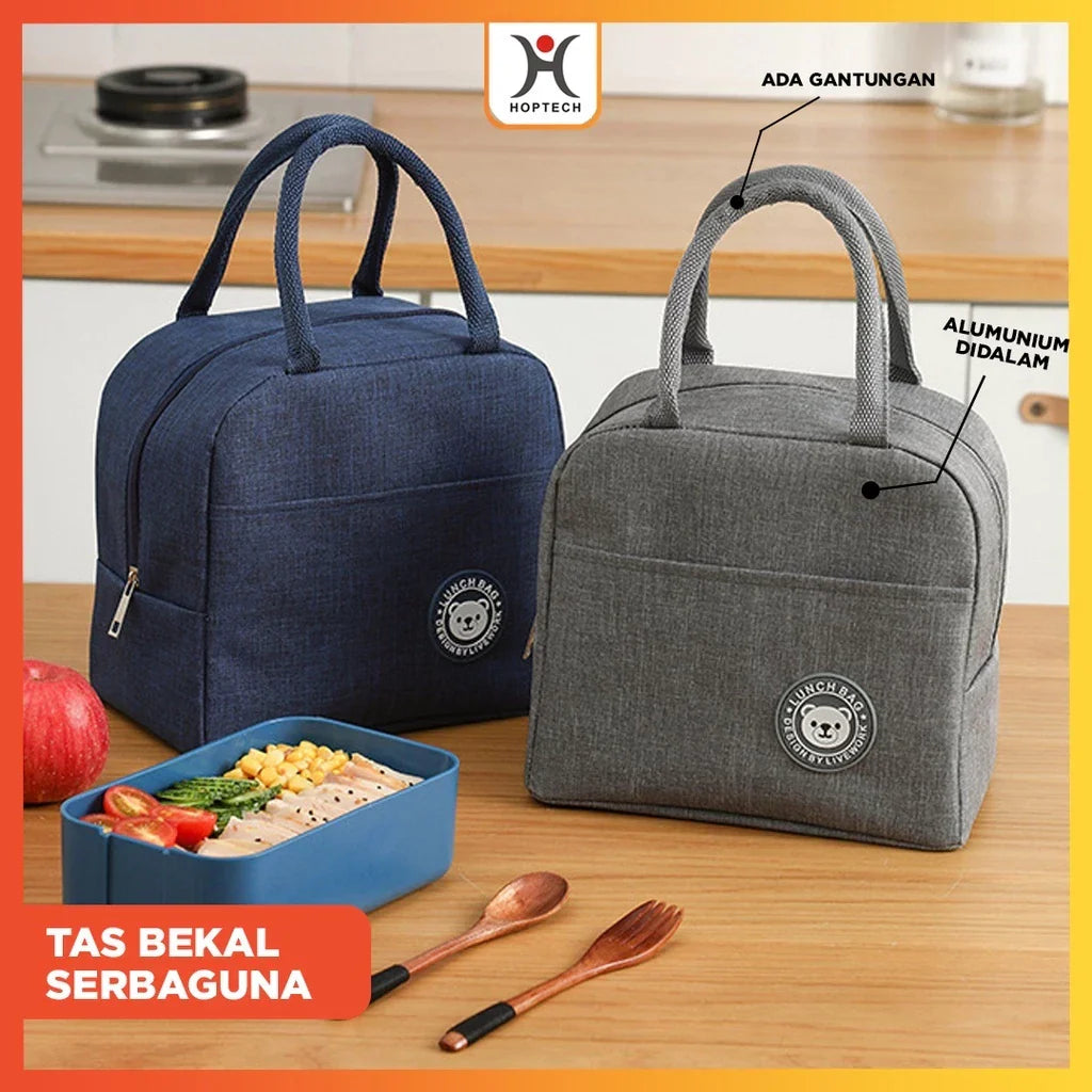 Hoptech - Tas Bekal Serbaguna | Thermal Bag Cooler Bag Menjaga Suhu Makanan & Minuman