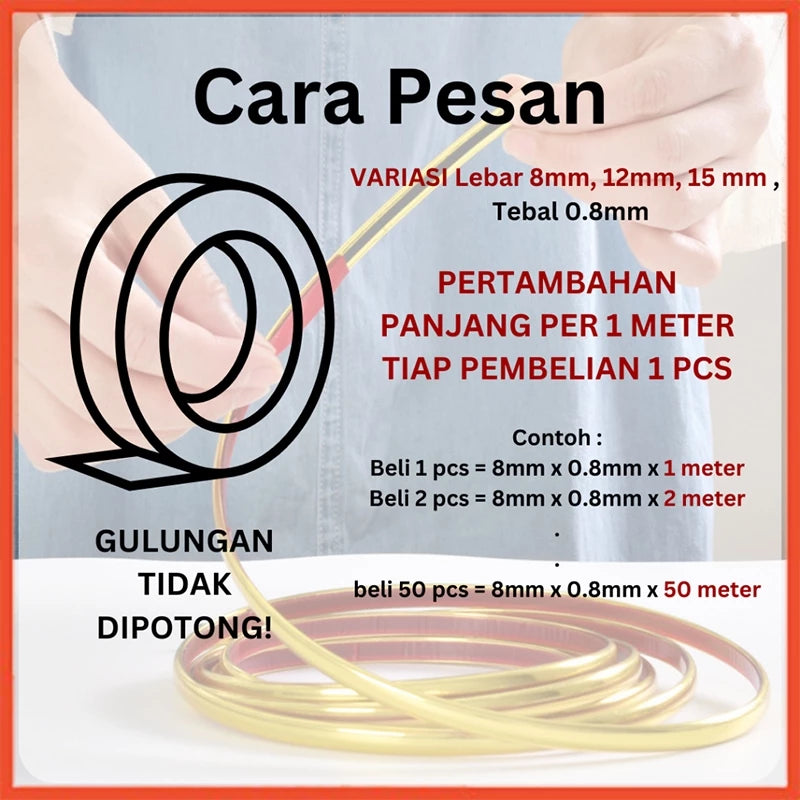 panduan untuk memesan wallpaper list gold