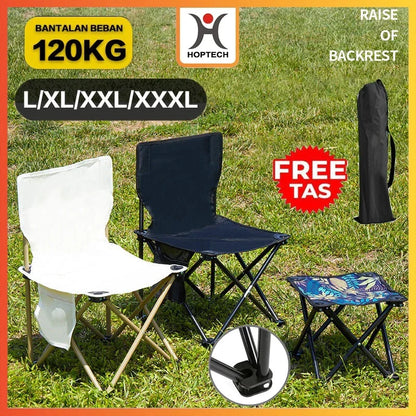 Hoptech-Kursi Lipat Serbaguna Outdoor Portable | Kursi Camping Tebal Tahan Aus | Folding Chair 120kg