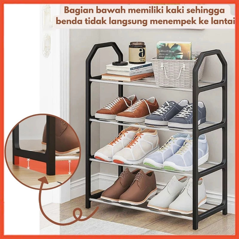 Multipurpose 4-tier Shoe Rack