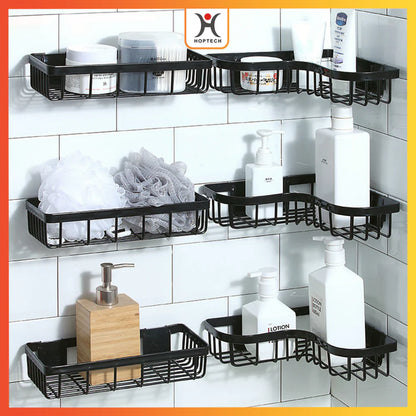 Hoptech - Rak Kamar Mandi Tempel Dinding Rak Sabun Kamar Mandi PVC Gantung Tanpa Bor