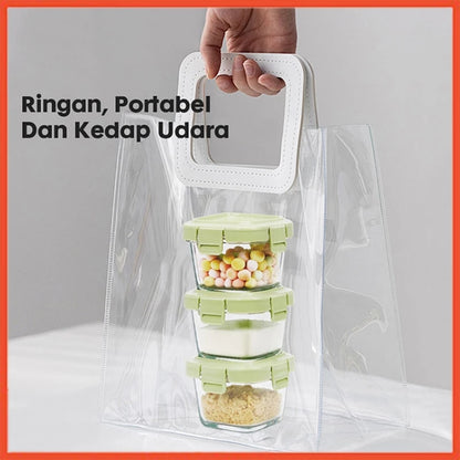Hoptech - Glass MPASI Container, Glass MPASI Container, MPASI Storage, Glass Baby Food Container