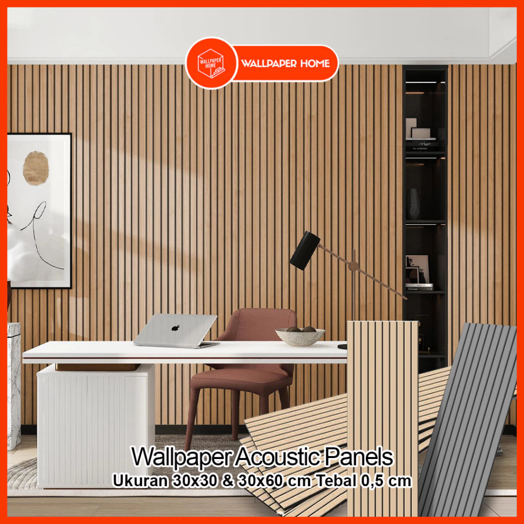 Hoptech - Wallpaper Dinding Peredam Suara Acoustic Panel Wall Sticker Dinding 3D Foam+pvc 30x30 & Tebal 0,5 Cm