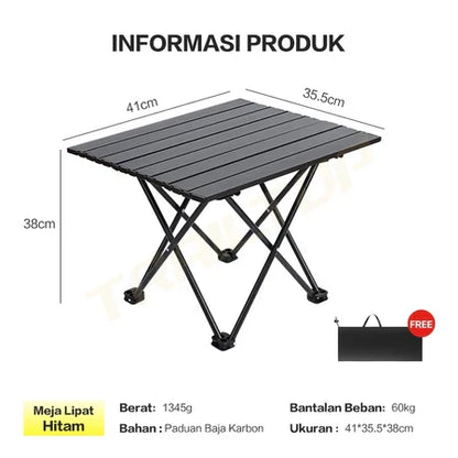 Hoptech Meja Camping Lipat Baja Karbon Meja Lipat Outdoor