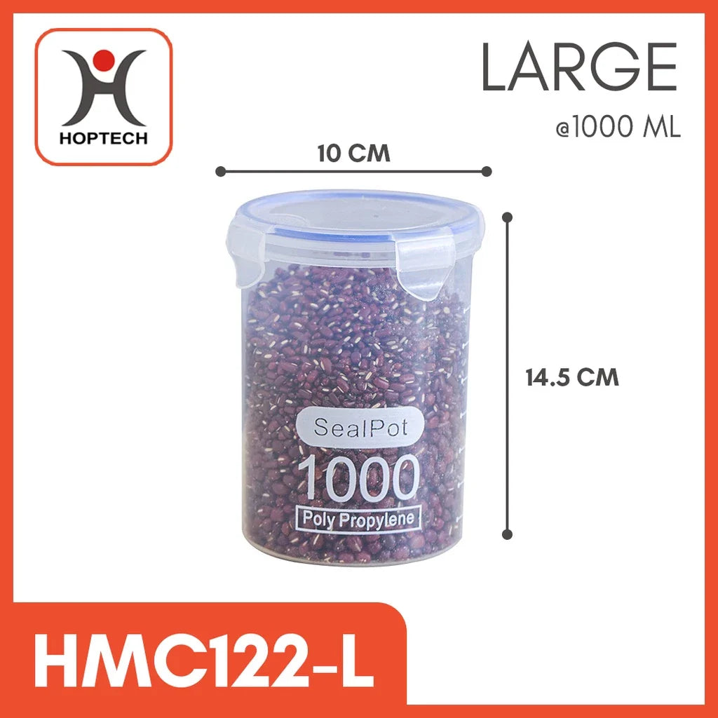 Hoptech - Toples PP Transparan | Tempat Penyimpanan Makanan Ringan & Biskuit | Food Storage Jar