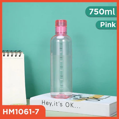 Hoptech - Botol minum 500ml & 750ml / botol transparan / botol olahraga / botol portable