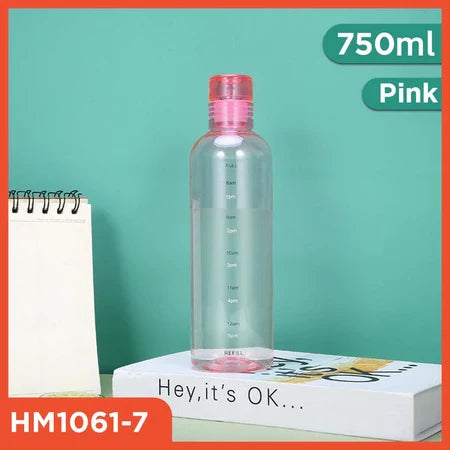 Hoptech - Botol minum 500ml & 750ml / botol transparan / botol olahraga / botol portable