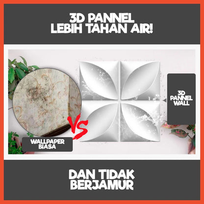 Hoptech - WALL PANEL 3D PVC WALLPANEL WALLPAPER DINDING / WALL PANNEL 50X50CM dan 30x30CM