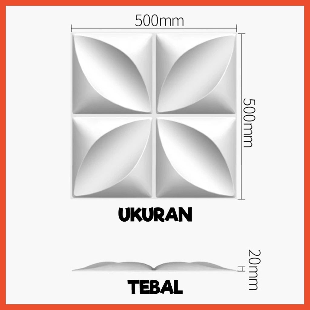 Hoptech - WALL PANEL 3D PVC WALLPANEL WALLPAPER DINDING / WALL PANNEL 50X50CM dan 30x30CM