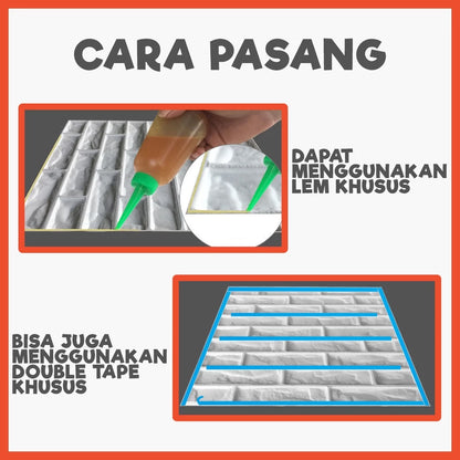 Hoptech - WALL PANEL 3D PVC WALLPANEL WALLPAPER DINDING / WALL PANNEL 50X50CM dan 30x30CM