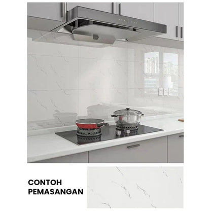 Hoptech - Wallpaper dinding Vinyl Marble Motif Kayu 30 x 60 cm 0,3cm Stiker Keramik A14