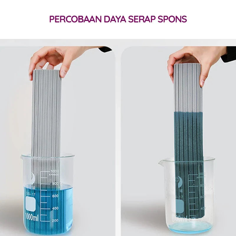 Hoptech - Pel Lantai Spons Lipat Otomatis | Sponge Mop Jumbo 29cm Menyerap Air Maksimal & Praktis