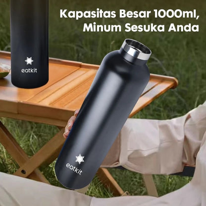HOPTECH - 304 Stainless Steel Tumbler 1000ml | Heat and Cold Resistant Drinking Bottle | Vacuum Thermos Cup