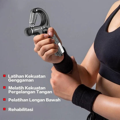 Handgrip Alat bantu fitness Otot lengan Tangan Portable Adjustable Strength 5~60KG