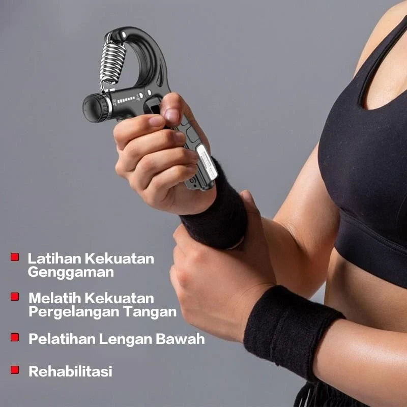 Handgrip Alat bantu fitness Otot lengan Tangan Portable Adjustable Strength 5~60KG