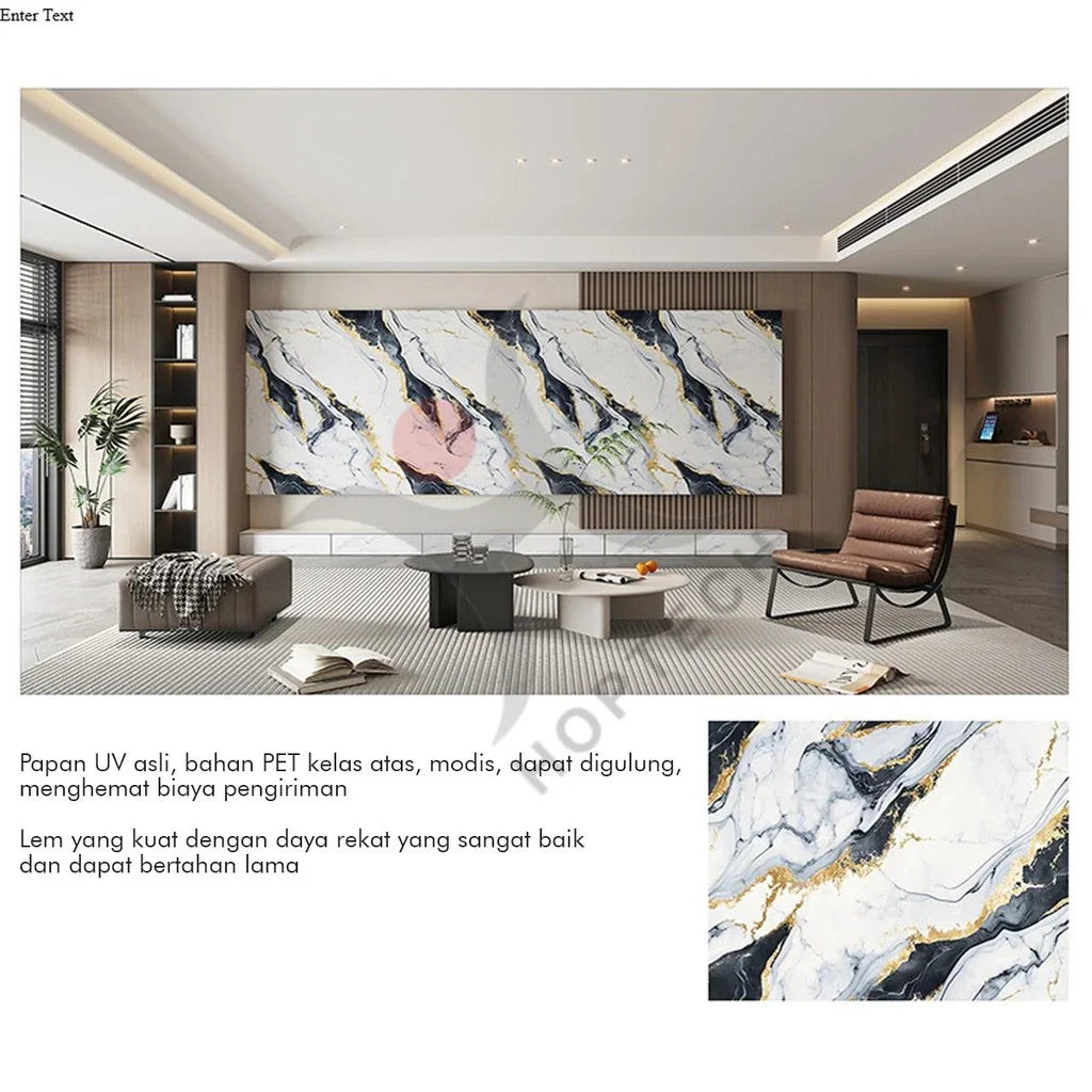 Hoptech - Wallpaper Dinding Motif Marble Roll 120 x 280cm Sticker Kamar Dekorasi PET Panjang 2.8 Meter A58