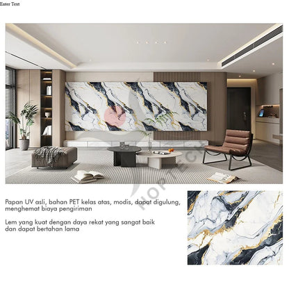 Hoptech - Wallpaper Dinding Motif Marble Roll 120 x 280cm Sticker Kamar Dekorasi PET Panjang 2.8 Meter A58
