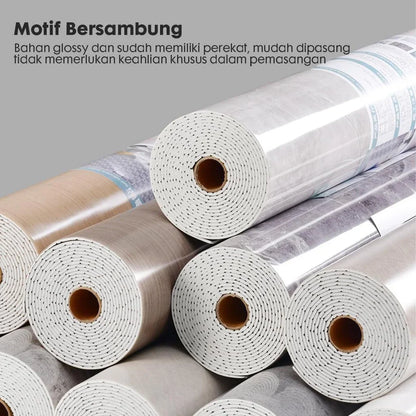 Wallpaper dinding Vinyl Marble 1.2 x 2.45 Meter tebal 2.5 MM Wallpaper Foam Marble Tebal Roll Vinyl Marbel Granit Stiker A52