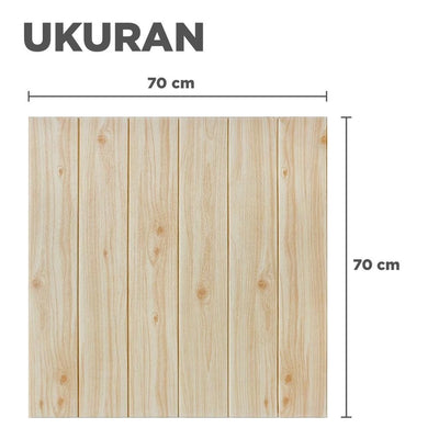 Wall Sticker 3D Foam Motif Kayu A03