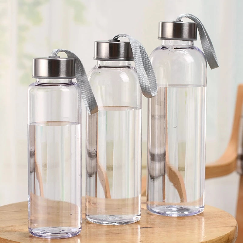 HOPTECH - 500ml Simple Drinking Water Bottle Student Sports Water Bottle Fitness Anti-Fall Plastic Large Capacity High Temperature Resistant