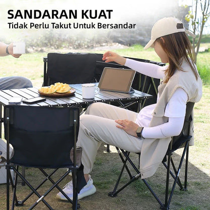 Hoptech-Kursi Lipat Serbaguna Outdoor Portable | Kursi Camping Tebal Tahan Aus | Folding Chair 120kg