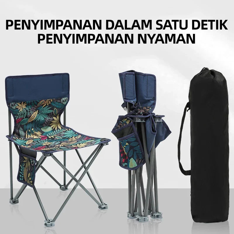 Hoptech-Kursi Lipat Serbaguna Outdoor Portable | Kursi Camping Tebal Tahan Aus | Folding Chair 120kg