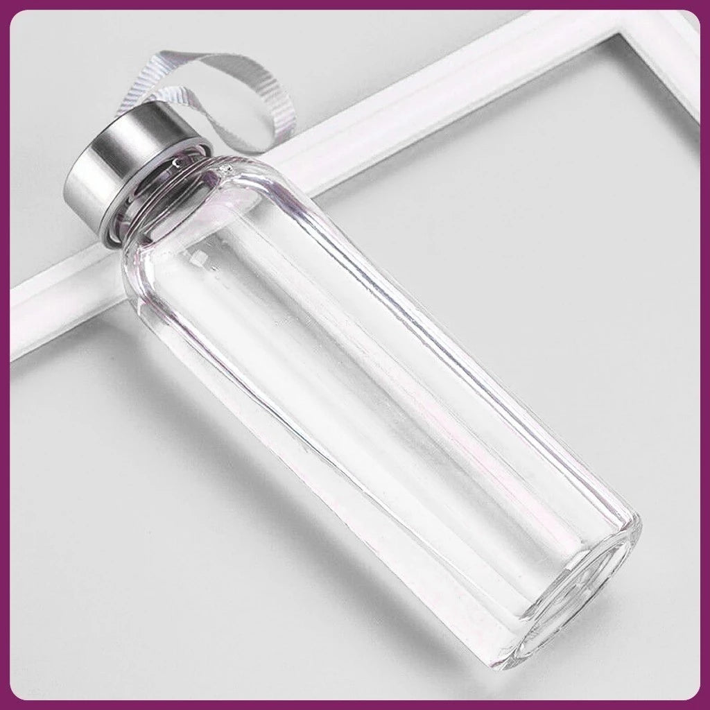 HOPTECH - 500ml Simple Drinking Water Bottle Student Sports Water Bottle Fitness Anti-Fall Plastic Large Capacity High Temperature Resistant