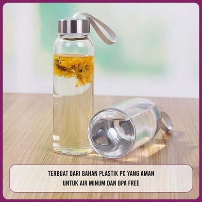 HOPTECH - 500ml Simple Drinking Water Bottle Student Sports Water Bottle Fitness Anti-Fall Plastic Large Capacity High Temperature Resistant