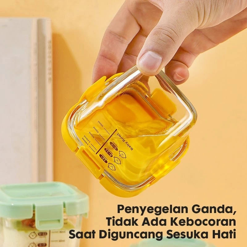 Hoptech - Glass MPASI Container, Glass MPASI Container, MPASI Storage, Glass Baby Food Container