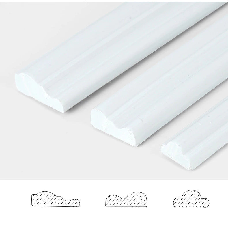 List Moulding Dekorasi Ruangan Gaya Eropa Wall Decor Bahan PS Anti Rayap & Anti Air, Kokoh & Tidak Rapuh Ukuran 3cm, 4cm, 6cm Panjang 2.9M