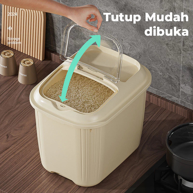 Hoptech - Rice Box 5kg-10 kg Tempat Beras Kacang Storage Organizer Kotak Penyimpanan Makanan Besar